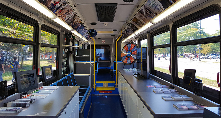 Interior view of the Community Connection bus