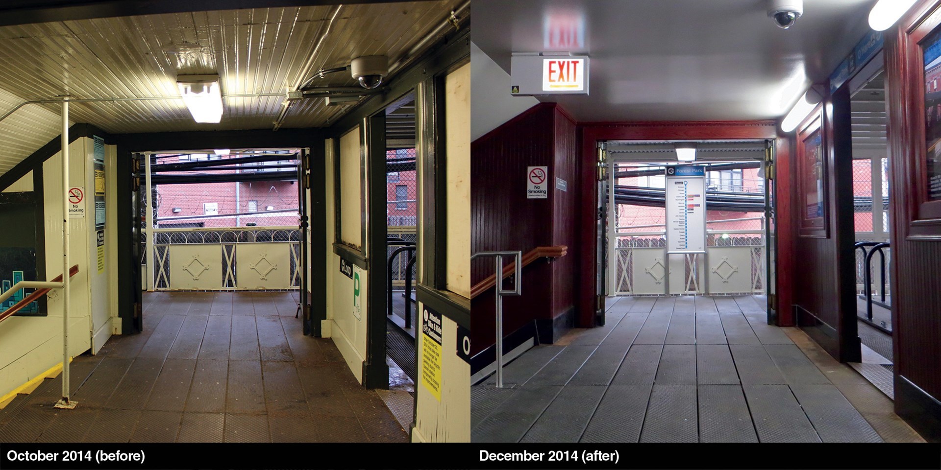Damen Stairway Before and After Work