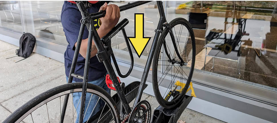Putting your bike on the rack