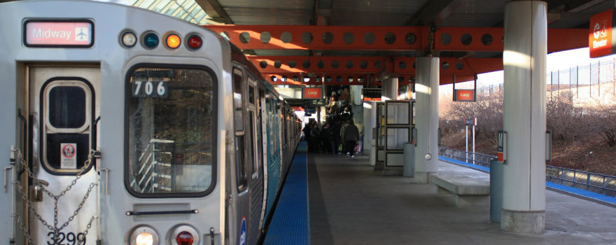 Chicago Elevated Loop Train Water Bottle