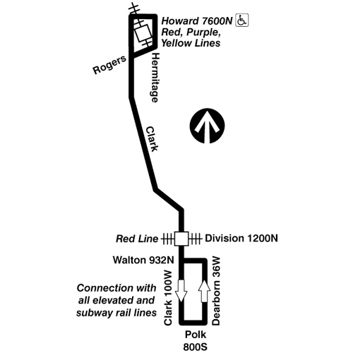 Bus 22 CTA Bus Route Clark - OWL