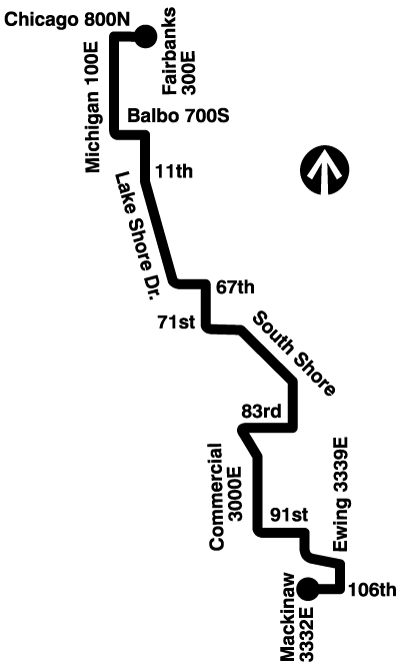 Bus 26 CTA Bus Route South Shore Express