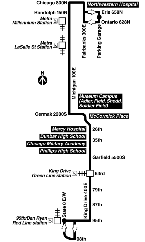 Bus 3 CTA Bus Route King Drive