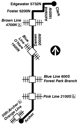 Bus 50 CTA Bus Route Dam en