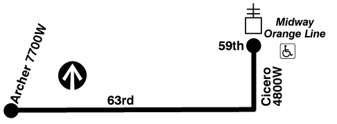 Bus 63W CTA Bus Route West 63rd