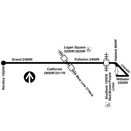 Bus 74 CTA Bus Route Fullerton