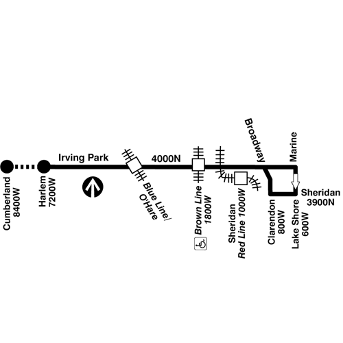 Bus 80 CTA Bus Route Irving Park