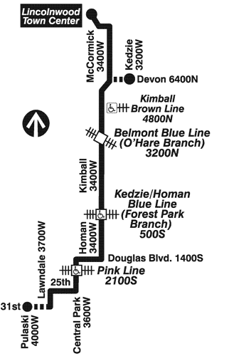 Bus 82 CTA Bus Route Kimball-Homan