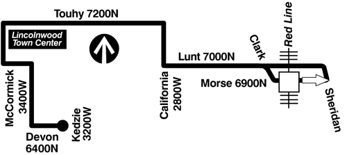 Bus 96 CTA Bus Route Lunt