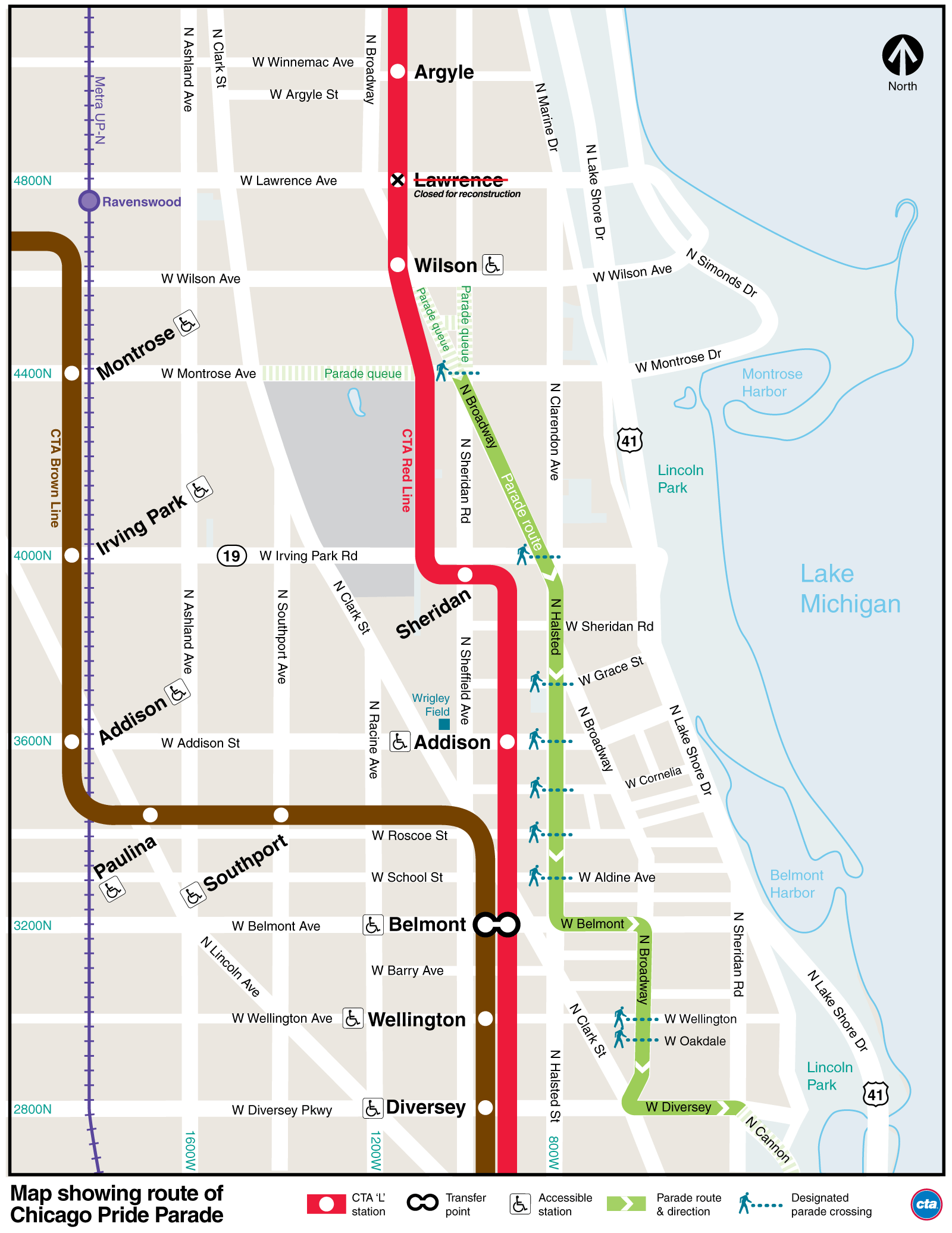 Pride Parade Area Map