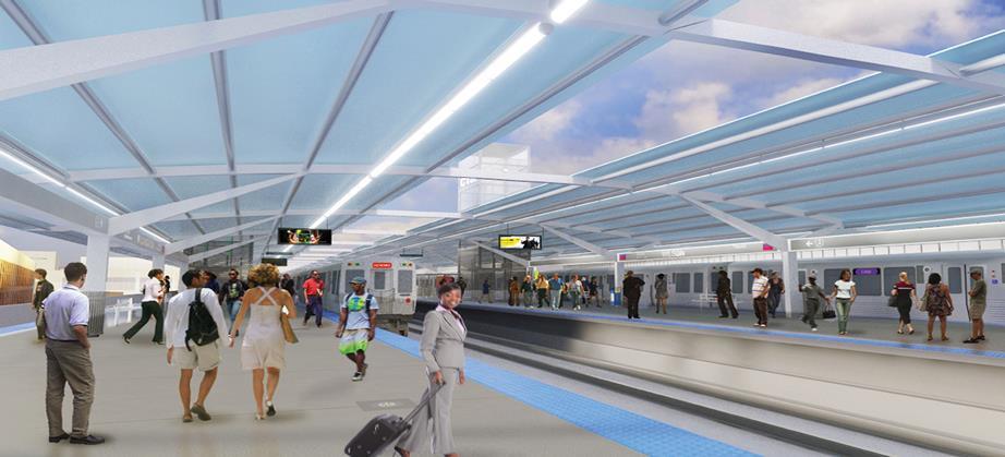 Artist's rendering of new platform 