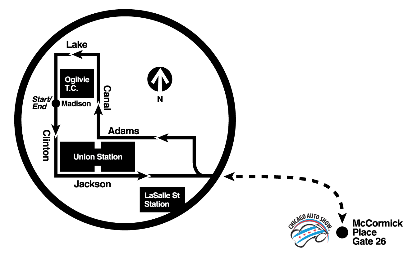 Auto Show Bus Map with LaSalle