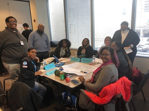 A gathering of friendly CTA workers