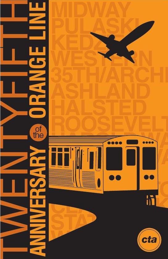 Commemorative Orange Line 25th Anniversary Poster