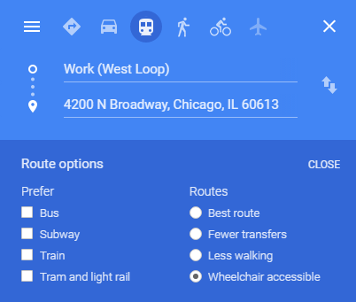 Google Maps browser controls screenshot