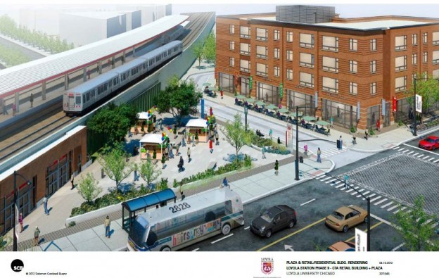 rendering of future loyola station