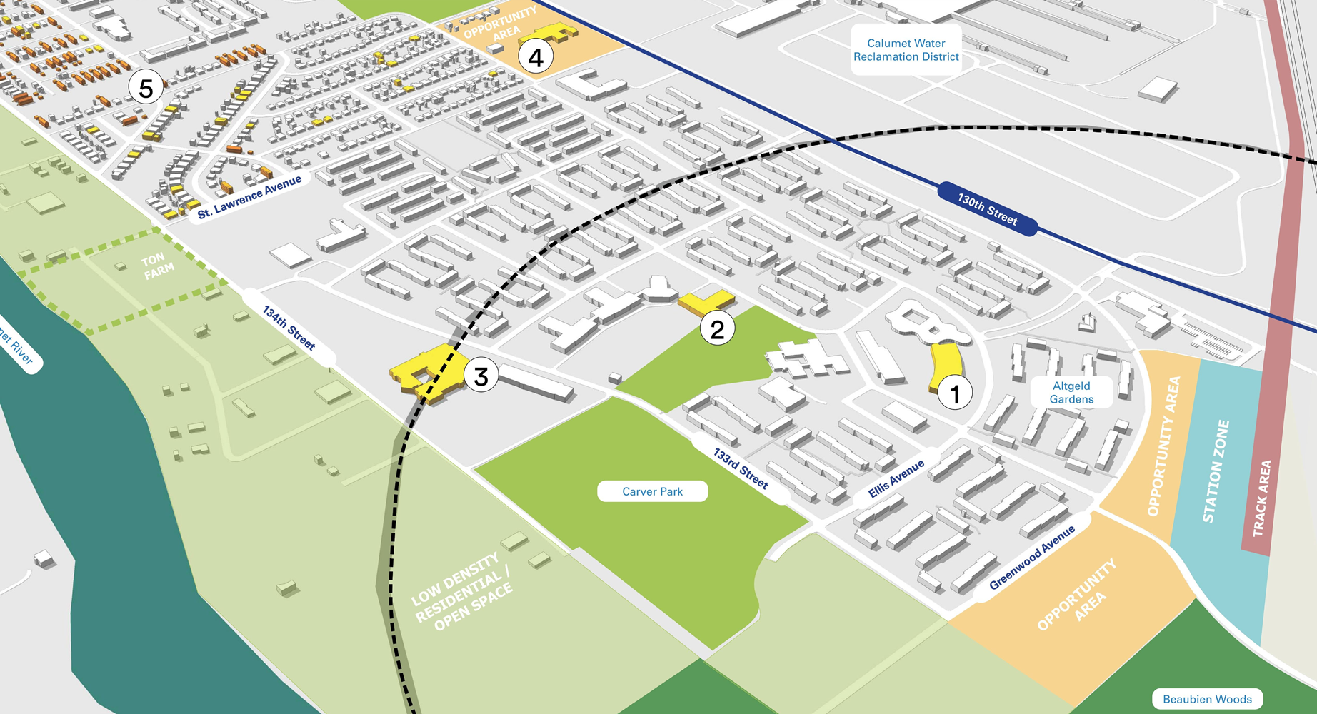 103rd Street Station Area Infill Massing Concept For Illustrative Purposes Only