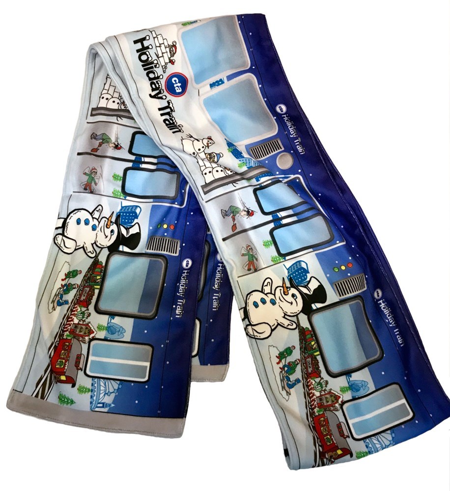 Holiday Train Fleece Scarf