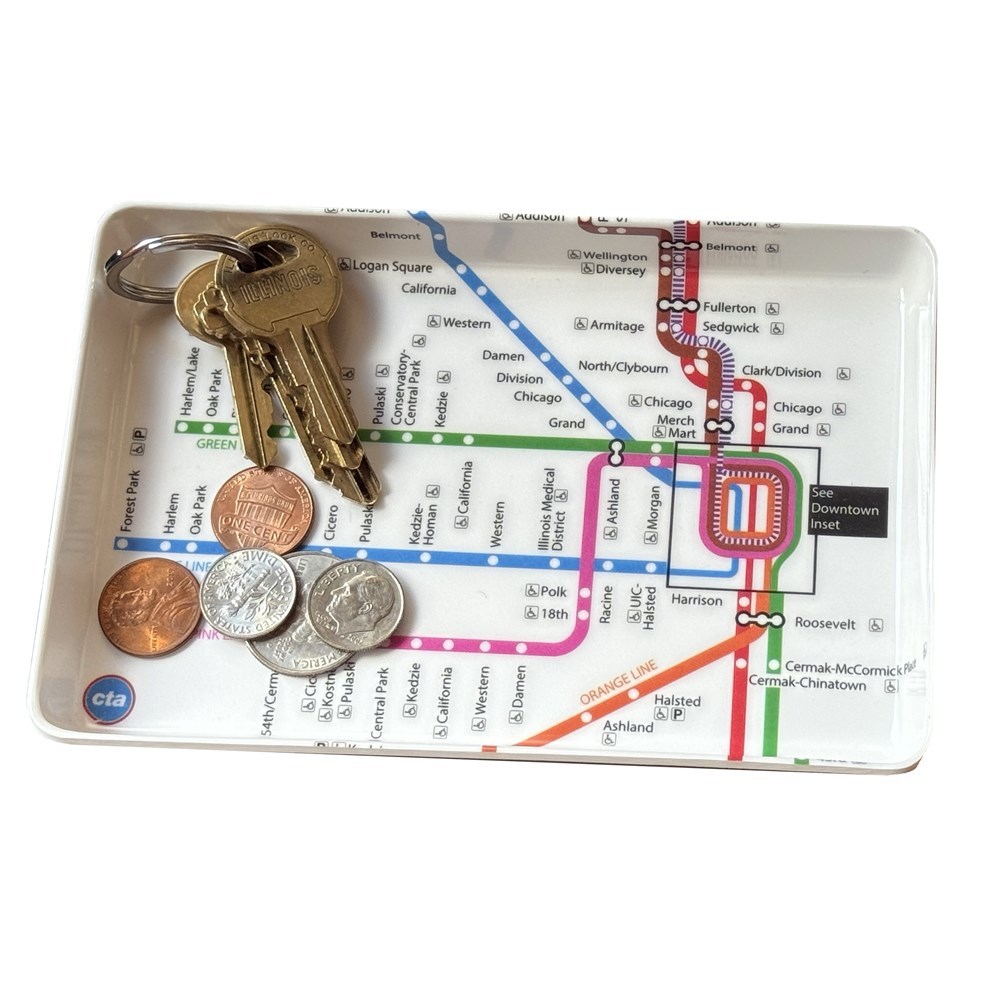 Transit Map Valet Tray