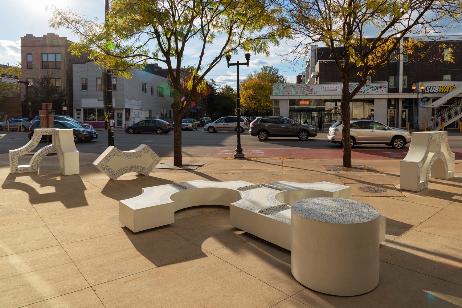 Public Art created for plaza of the Western Blue Line station O'hare branch