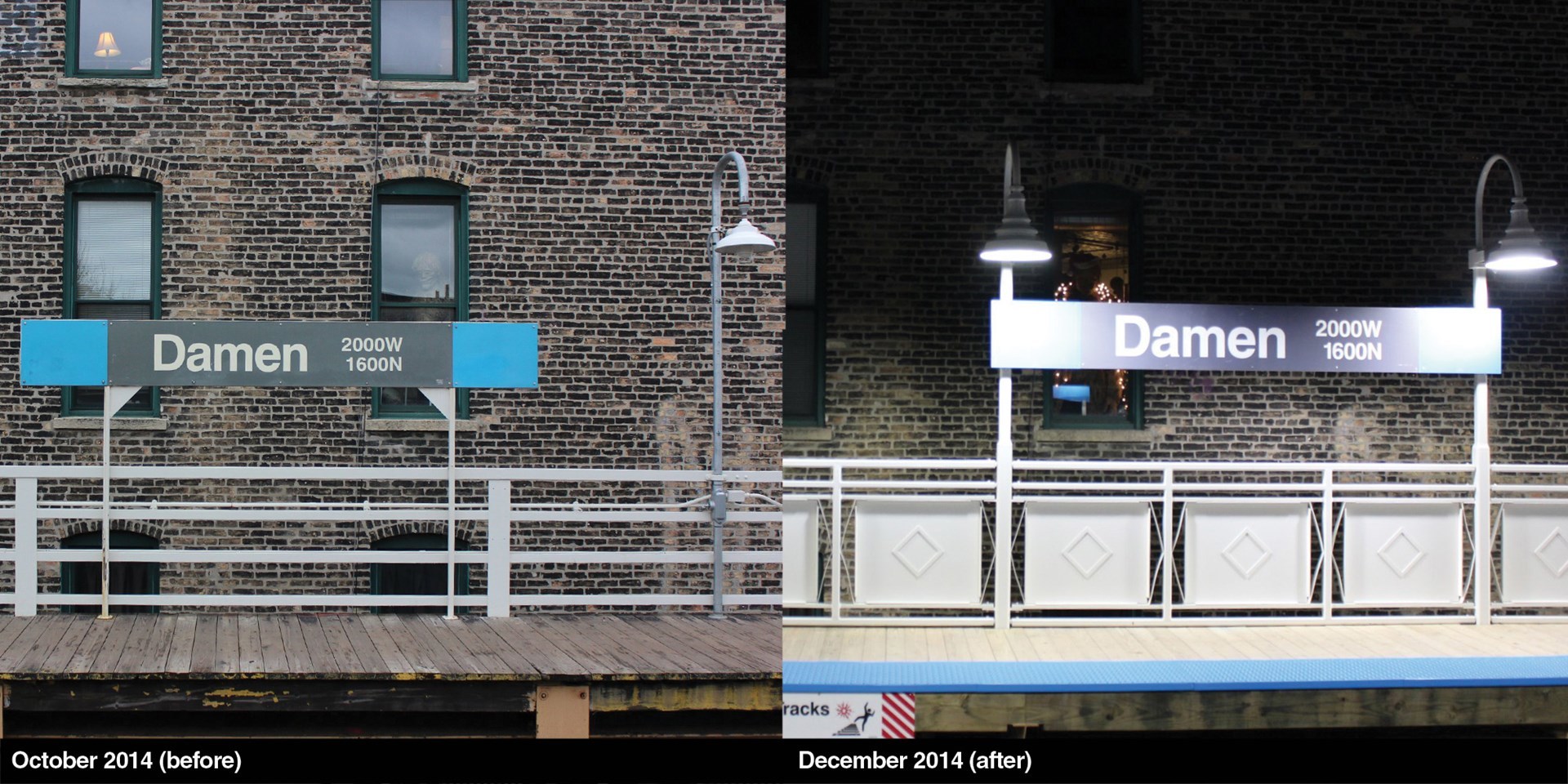 Damen Platform Before and After Work