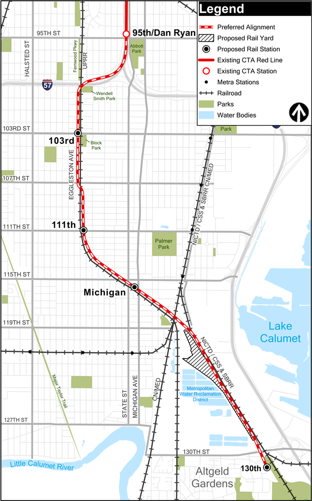 Map show proposed alignment