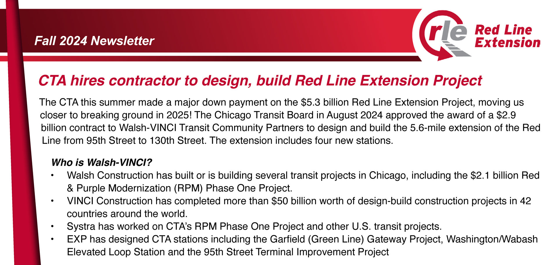 CTA Red Line Extension Project - CTA