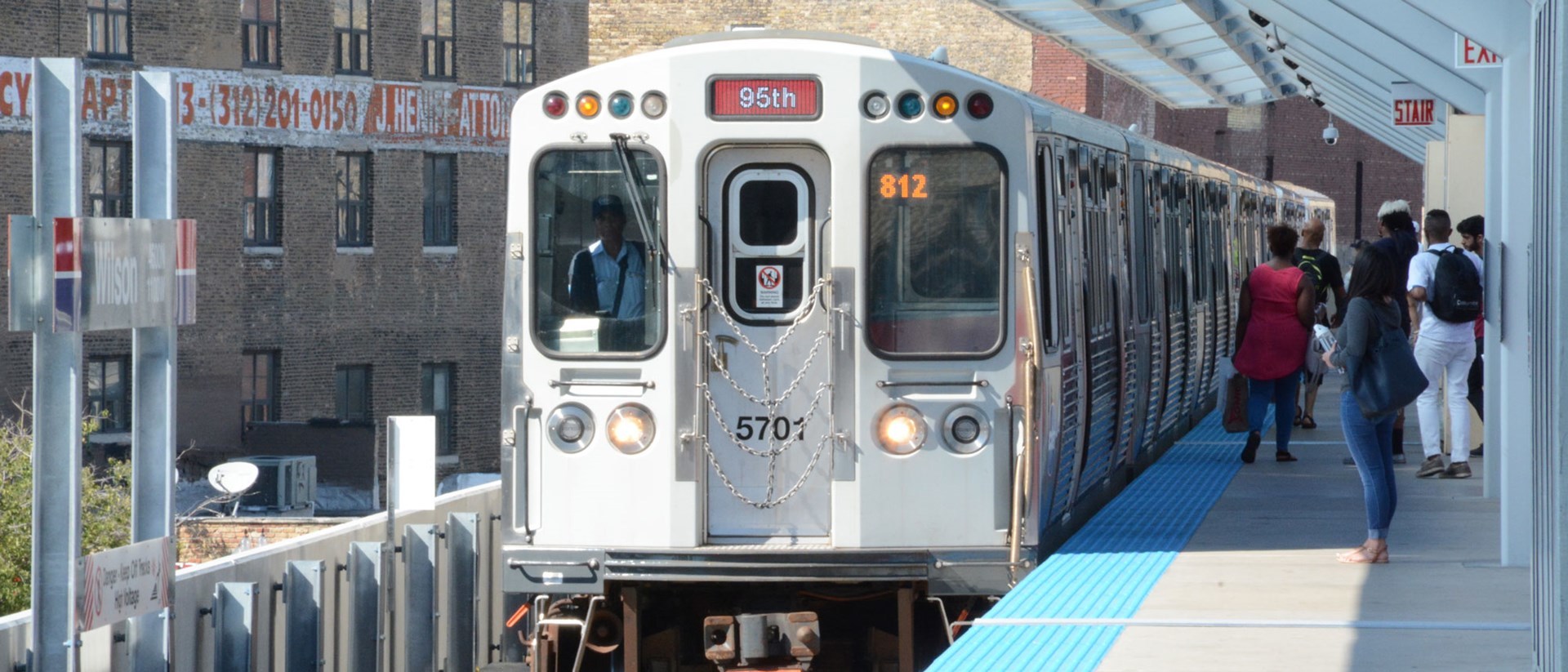 Red Line train at Wilson station