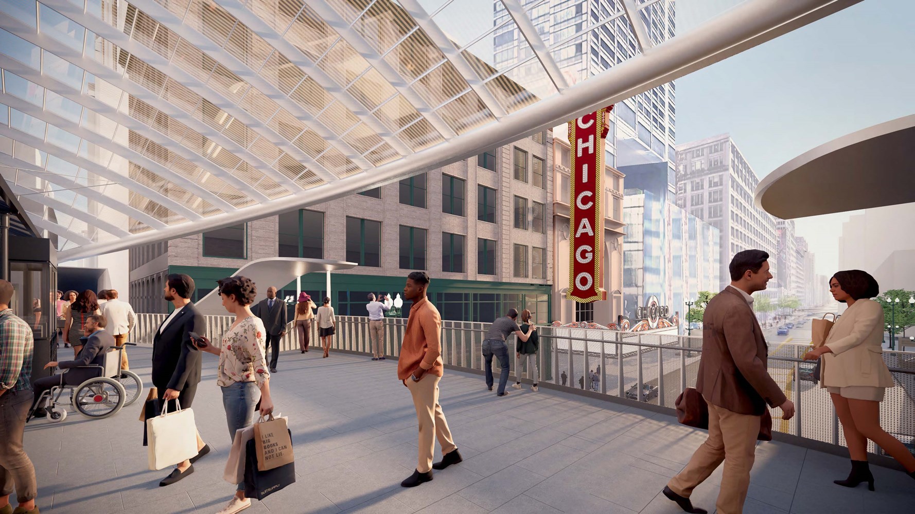 Proposed rendering of new State/Lake Loop Elevated station interior