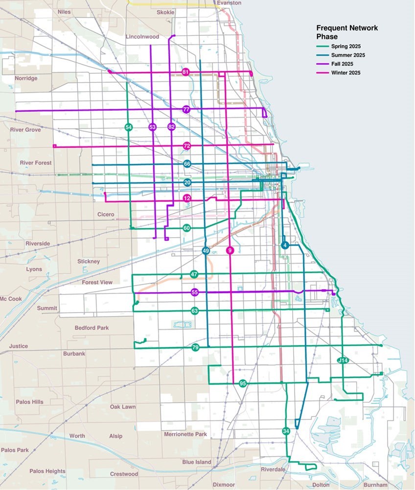 Map of frequent network routes