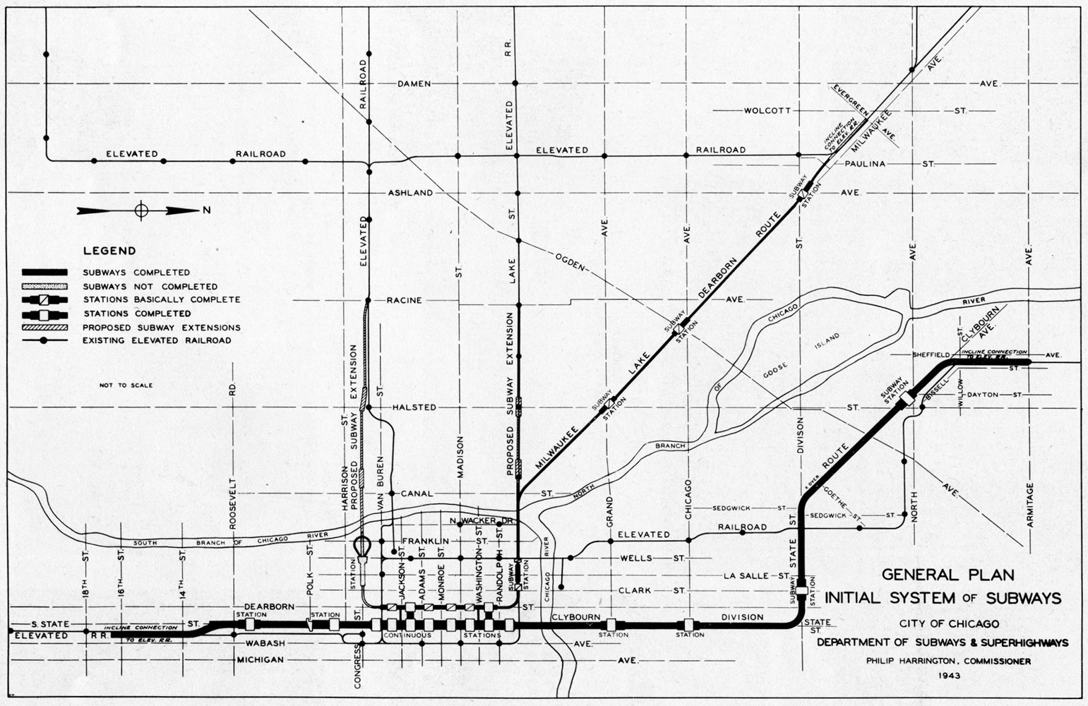 Map of Initial System of Subways