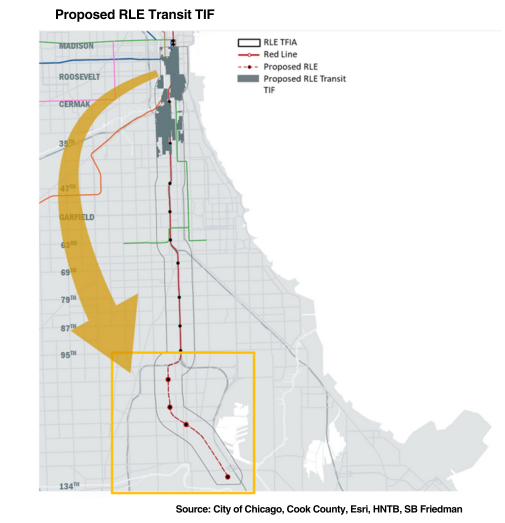 RLE Transit TIF Area Map