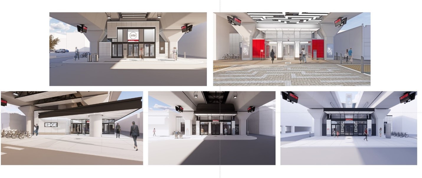 Conceptual renderings of new RPM station entrances