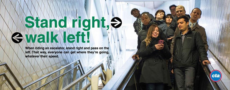 A courtesy campaign ad for escalators (more below on page)