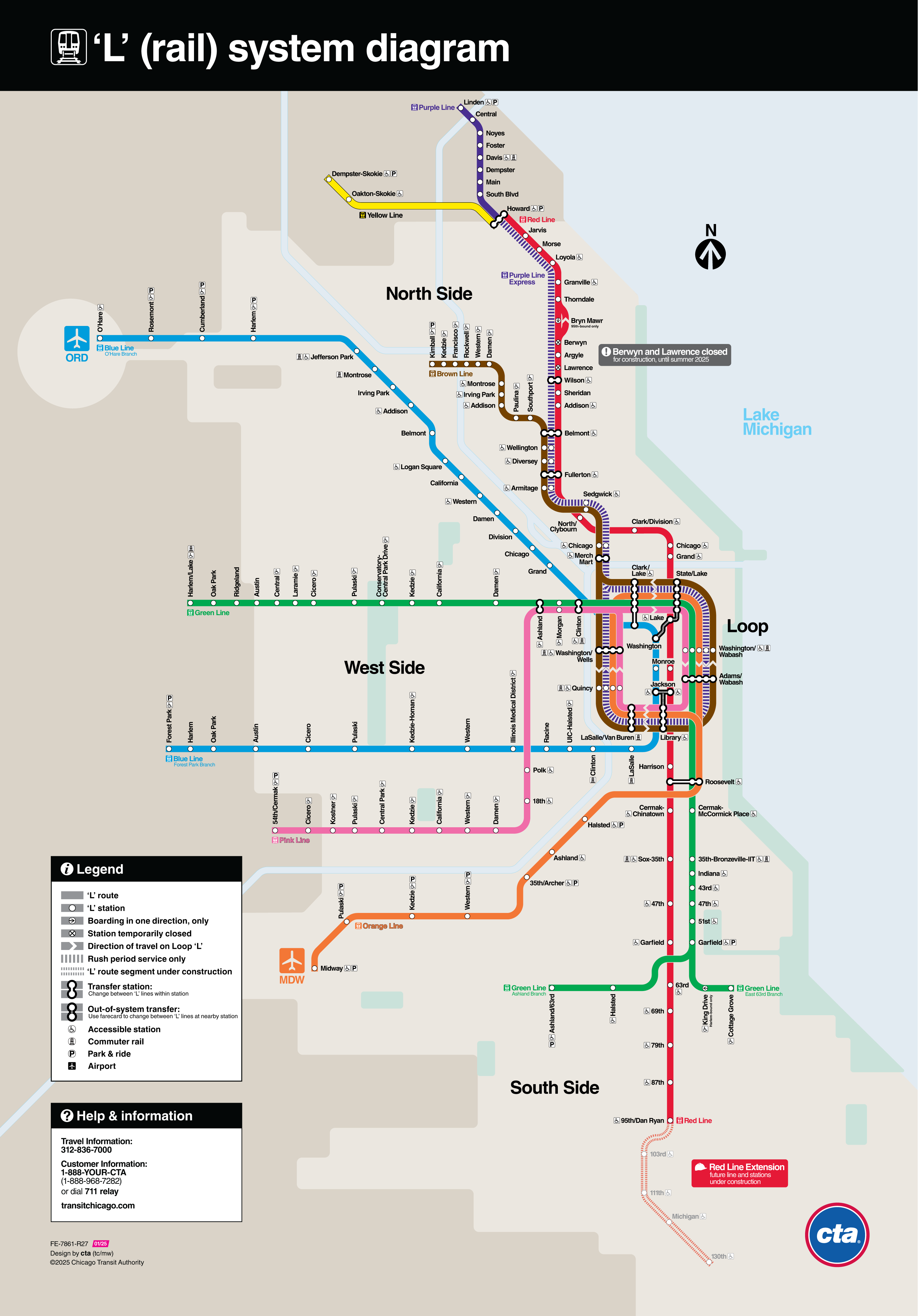 chicago blue line map Maps Cta chicago blue line map