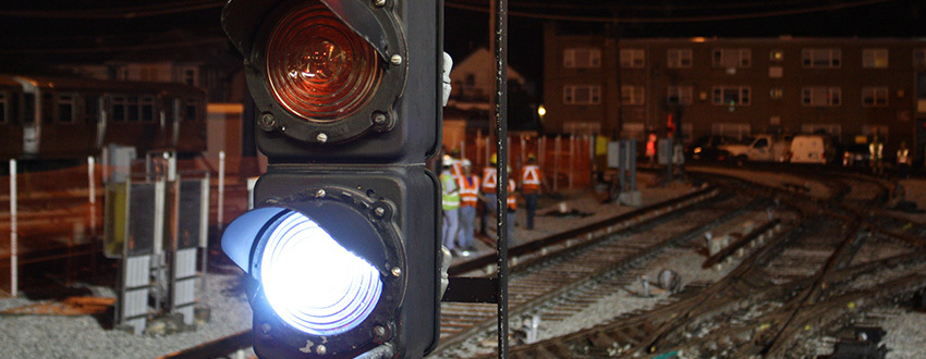 Photo: Track work at Kimball