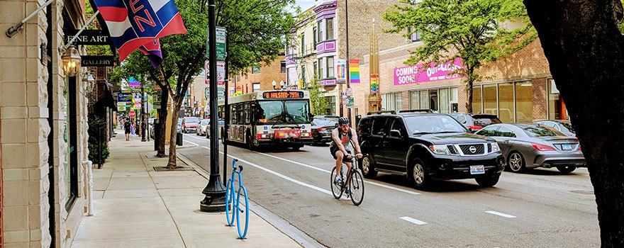 A bus on Halsted