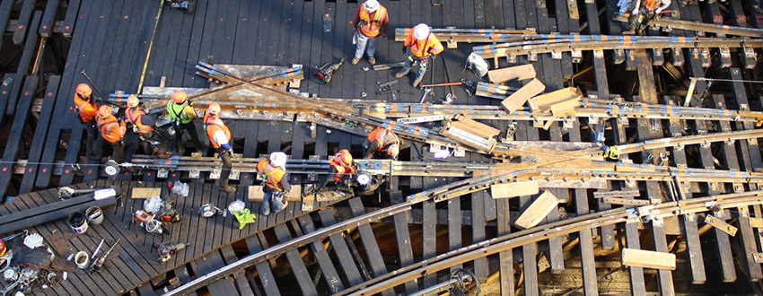 Photo: Track work at Loop Junction