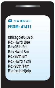 Example of response showing Red Line arrivals.