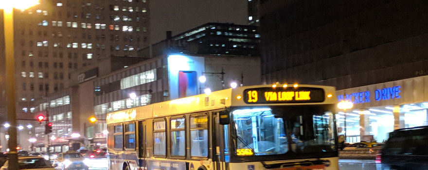 A #19 bus downtown