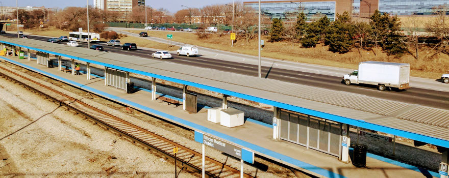 estación de tren de la línea azul