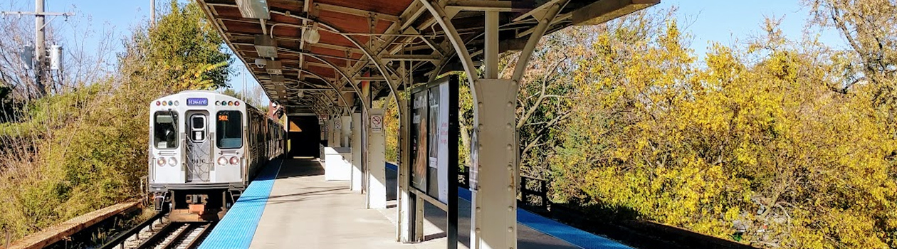 Purple Line train at Central