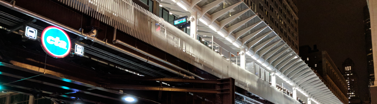 Loop station at night